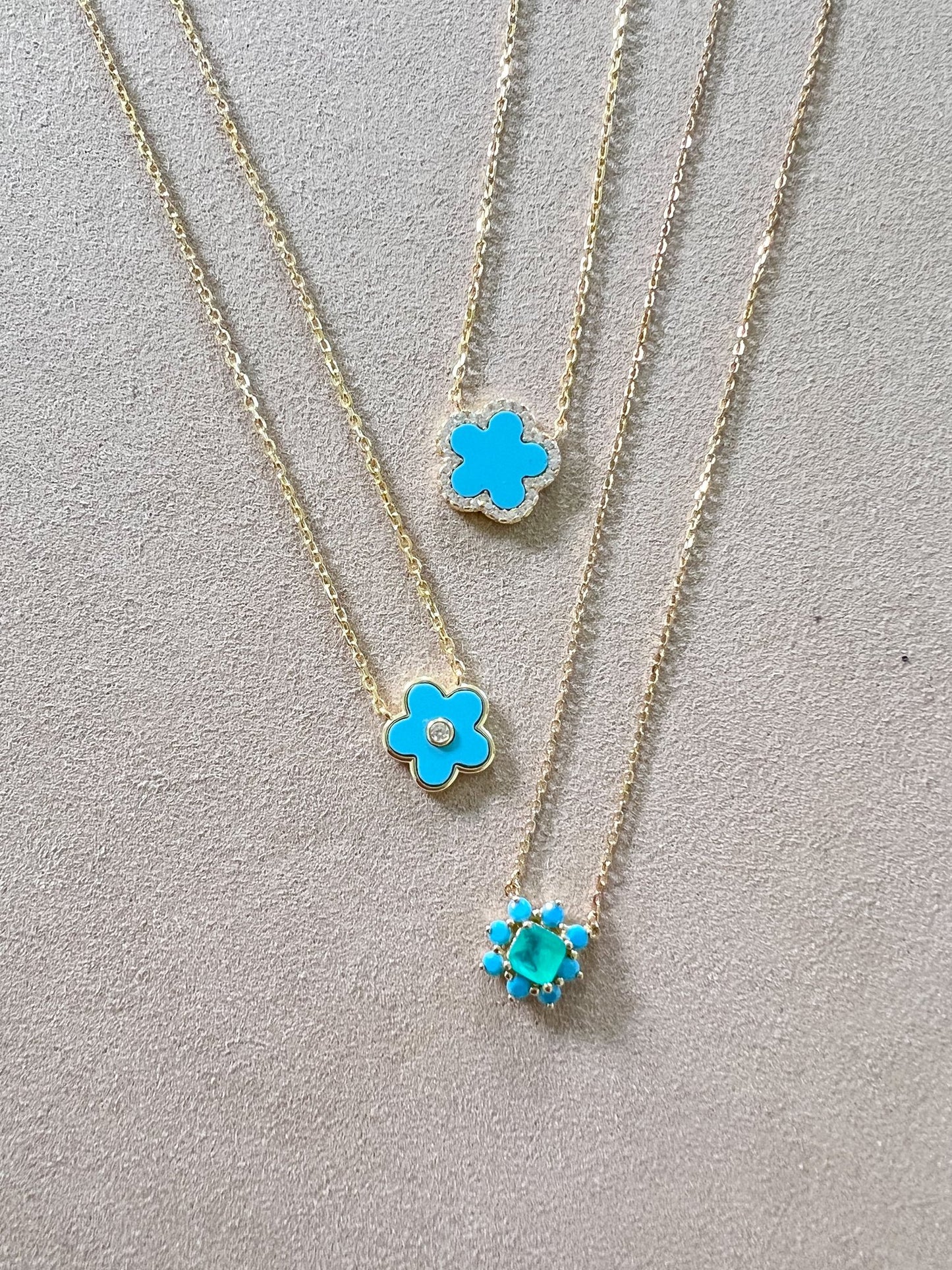 Turquoise Clover Necklace