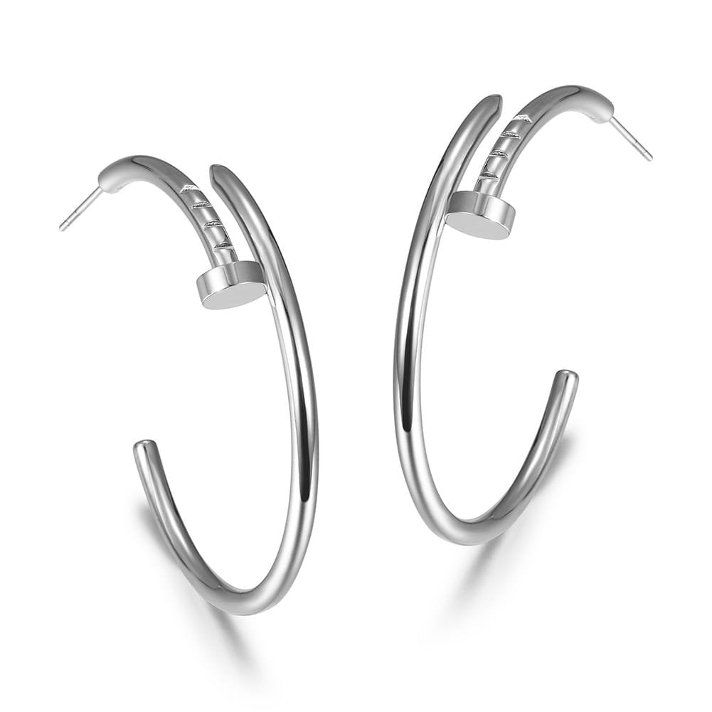 Large Nail Open Hoops