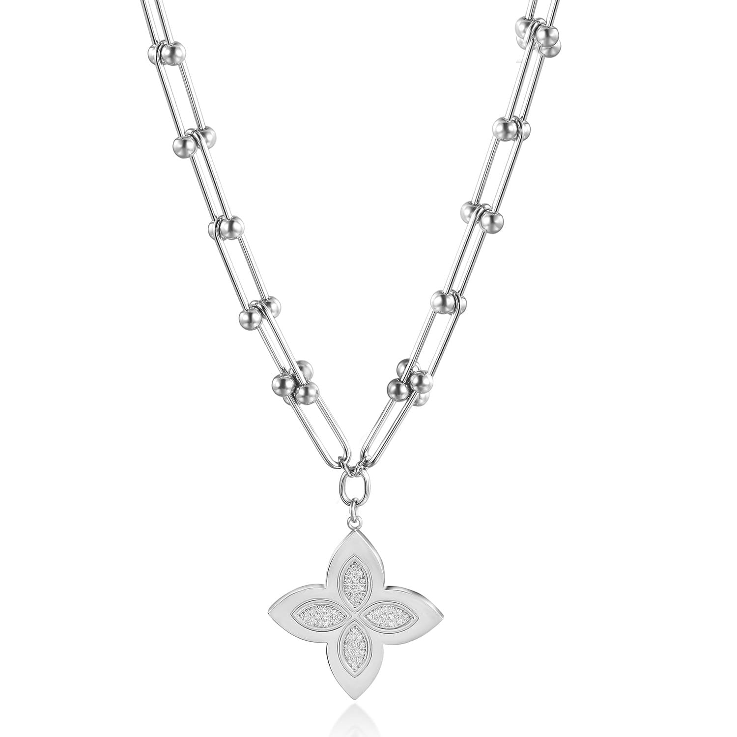 Open Link Clover Necklace