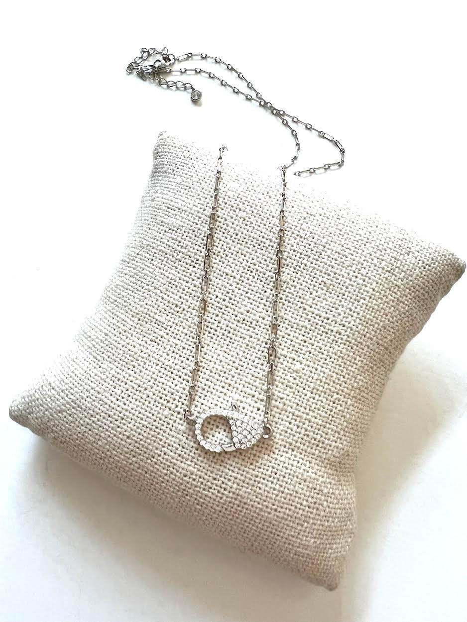 White Gold Clasp Necklace