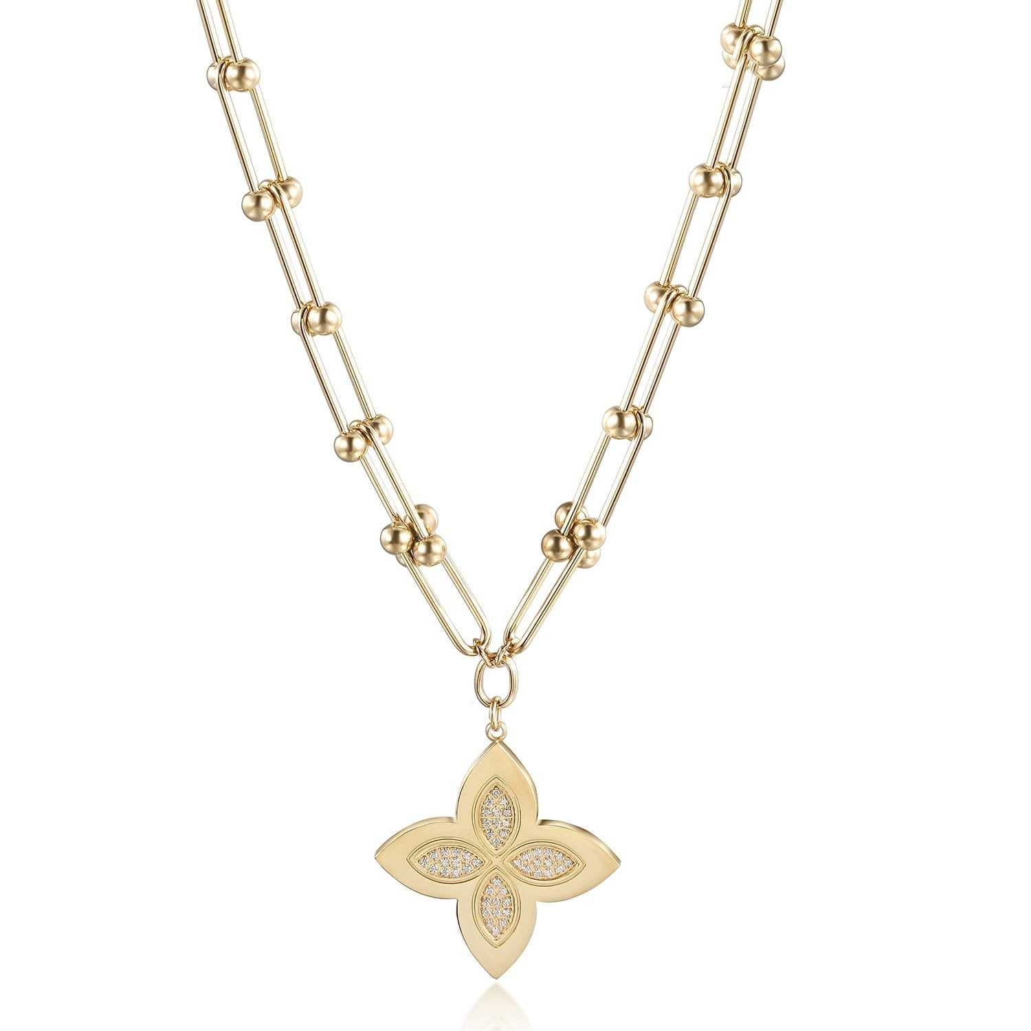 Open Link Clover Necklace