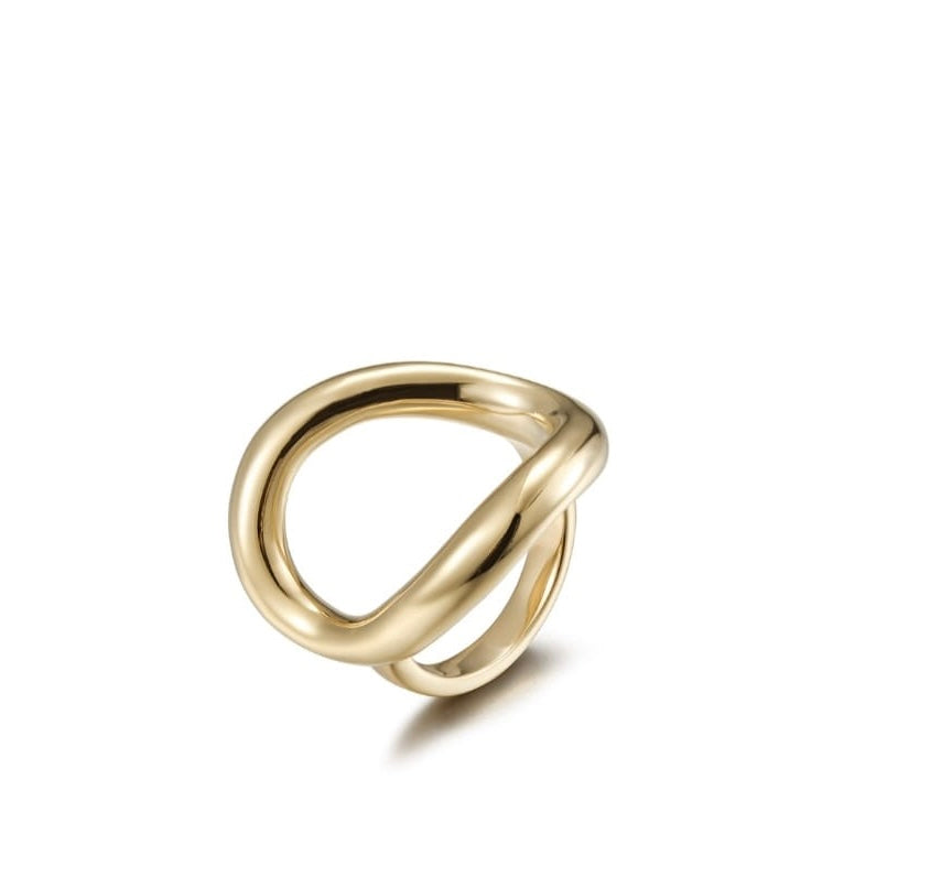 Open Circle Gold Statement Ring