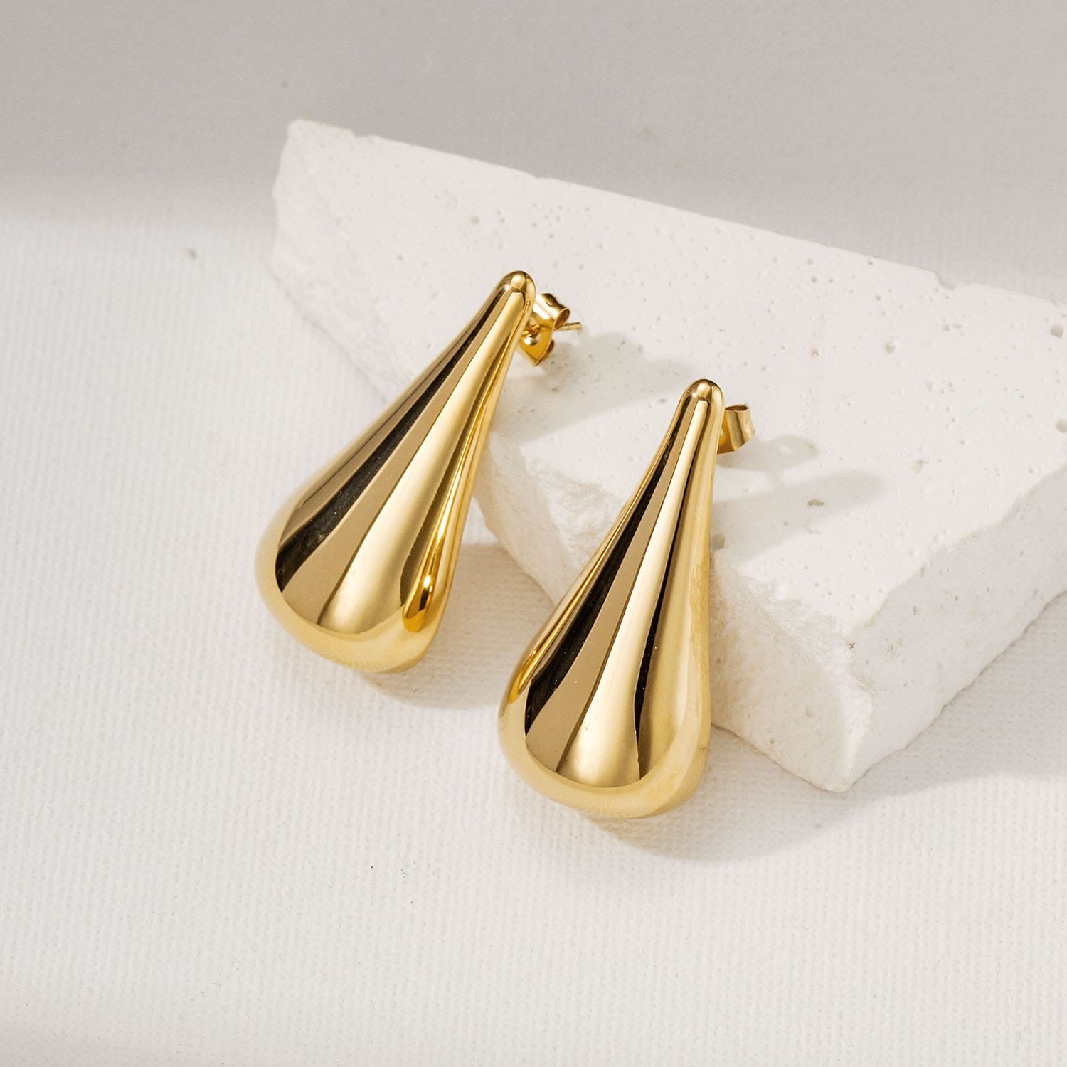 Elongated Teardrop Earrings