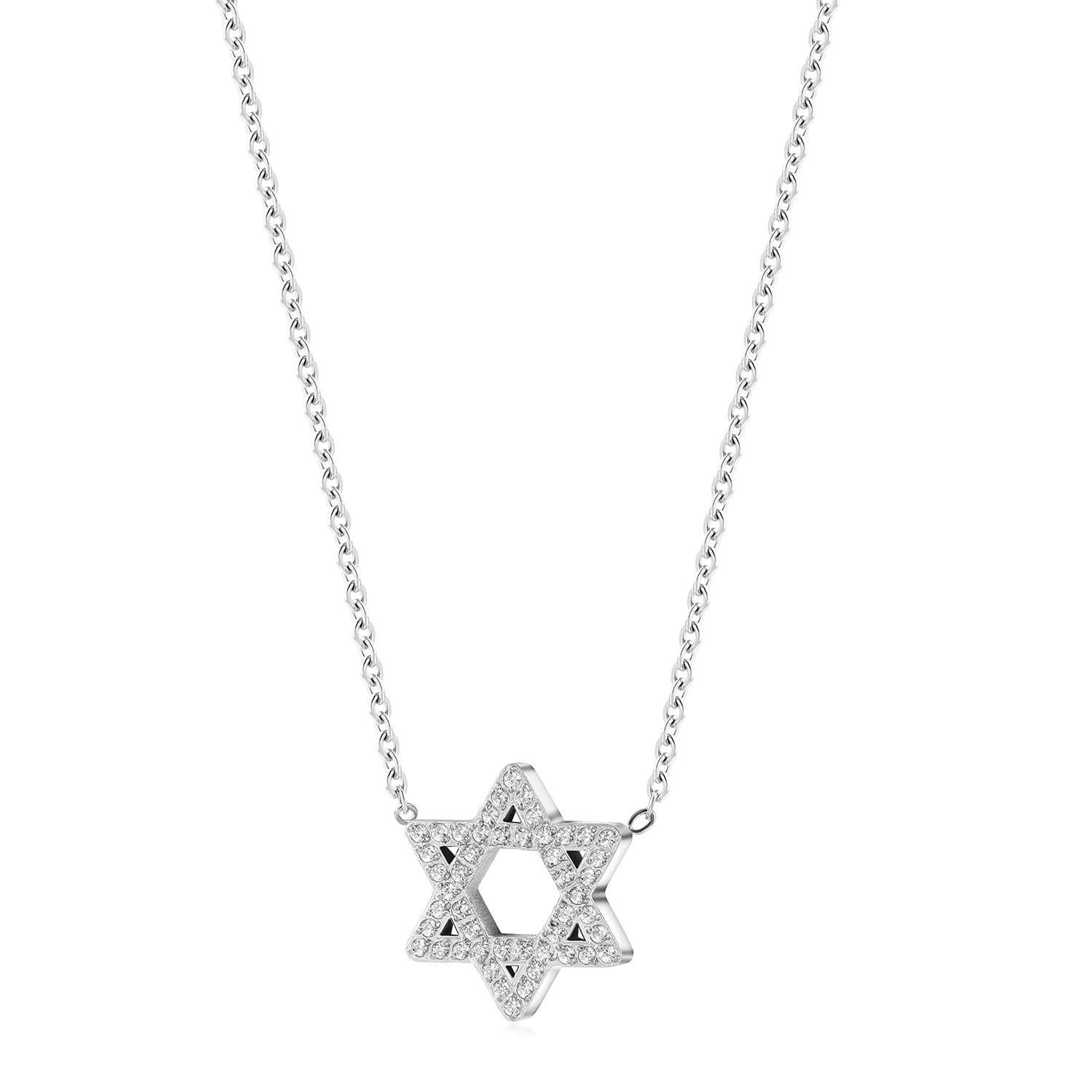 Pave Star of David Necklace