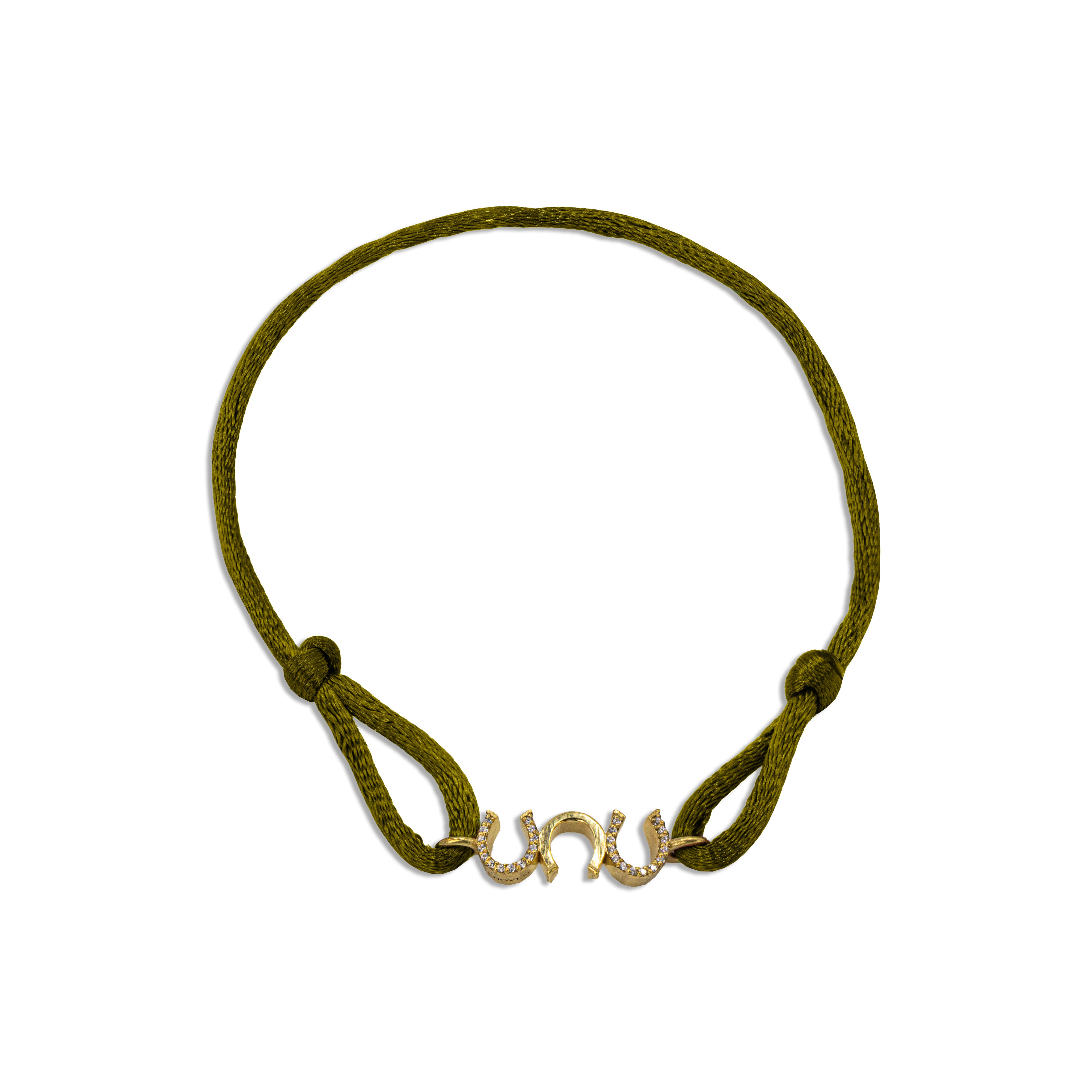 Galoppata Silk Cord Bracelet -  Dark Green